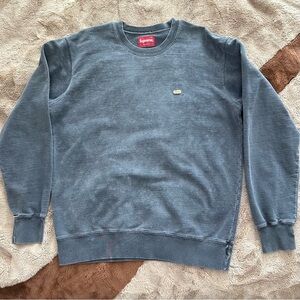Supreme Overdyed Crewneck Sweatshirt FW14 Distressed